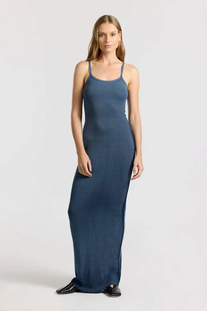 cotton citizen verona maxi dress Verona Spaghetti Maxi Dress in Navy Cast