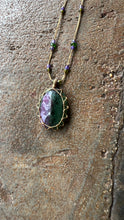 Load image into Gallery viewer, Short Tibetan Necklace with Rubis Zoisite
