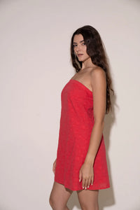 Millie Dress in Aqua Solid Poplin