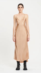 Slip Dress Midi in Black or Nude