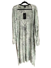 Load image into Gallery viewer, Camouflage Linen Long Cardigan in Jade
