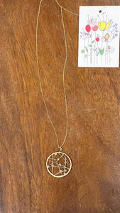 Dream Catcher Necklace with Herkimer Diamond