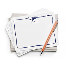 Load image into Gallery viewer, Navy Bow Flat Notes – Boxed Set of 8 Notecards
