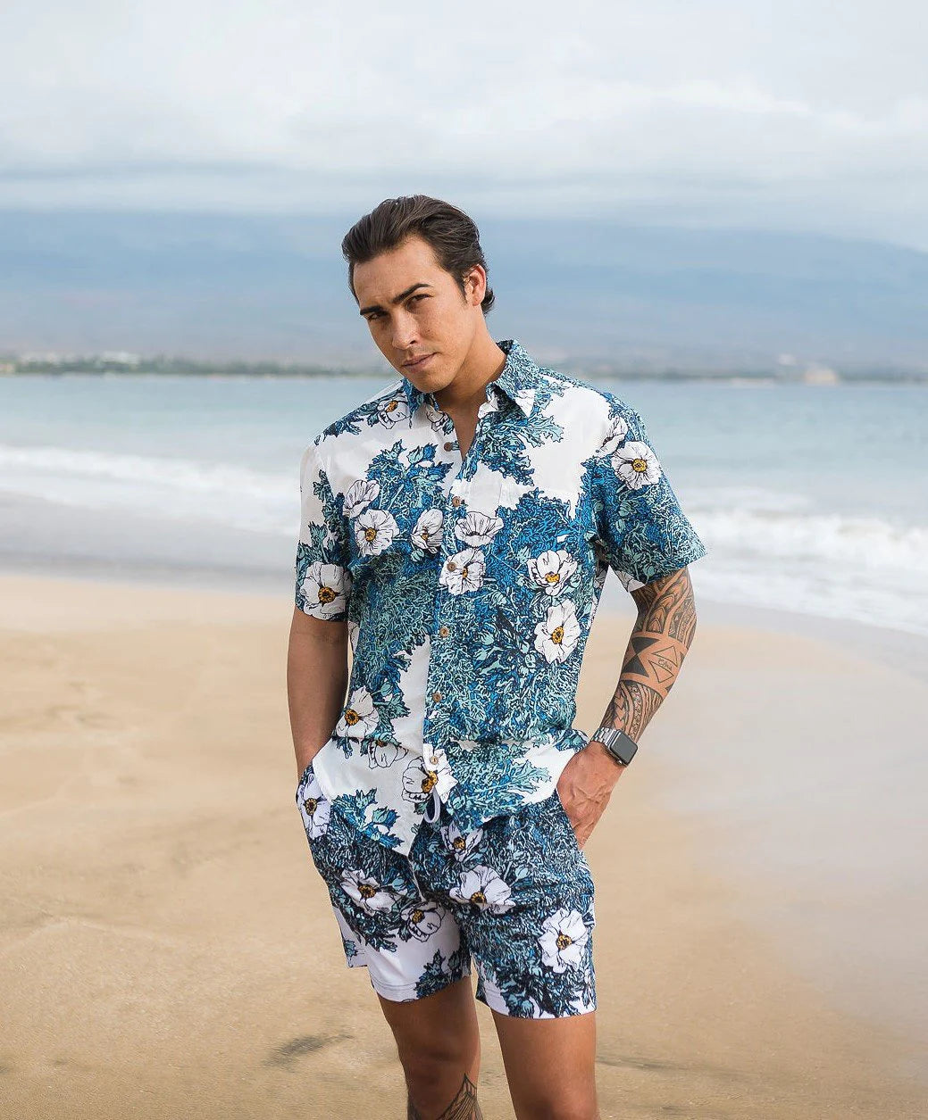 Puakala Blue Aloha Shirt