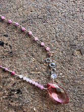 Load image into Gallery viewer, Knotted Sapphire, Tourmaline &amp; Topaz Necklace
