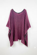 Load image into Gallery viewer, Cashmere/Silk Poncho in N/Cherry
