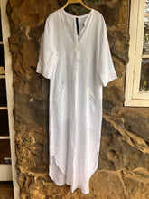 Load image into Gallery viewer, Jaga Anne Dress in White Linen
