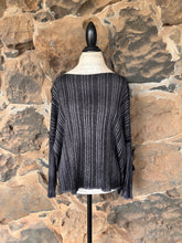 Load image into Gallery viewer, Ribbed Hand Painted Boat Neck Sweater in Husky
