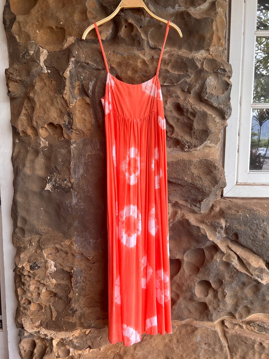 Trikora Dress in Orange Shibori