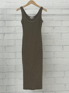 Verona Midi Dress in Dark Chai