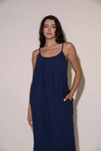 Load image into Gallery viewer, Candy Dress in Navy Floral Poplin
