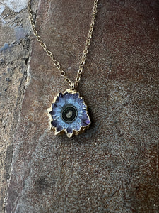 #401 Amethyst Stalactite Points Necklace