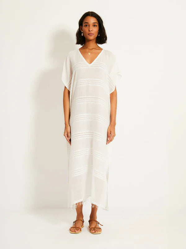 Abira Caftan Classic in White