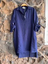 Load image into Gallery viewer, Alma Dress in Navy Linen
