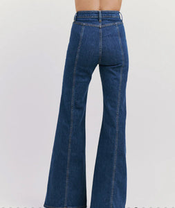 Bardot High Waisted Bells in Filmore Wash