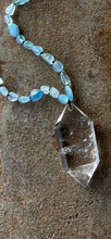 Load image into Gallery viewer, #412 Knotted Amazonite Big Natural Crystal Necklace
