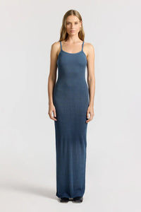 Verona Spaghetti Maxi Dress in Navy Cast