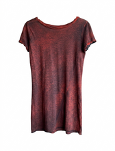 Load image into Gallery viewer, Knitted T-Shirt in Hand Painted Red under Black
