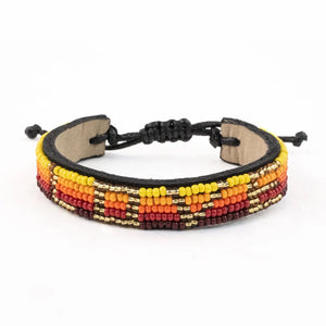 Leather Ombré LOVE Bracelet in Serengeti Sunset