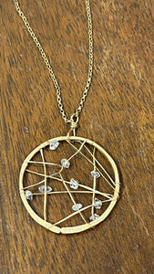 Dream Catcher Necklace with Herkimer Diamond