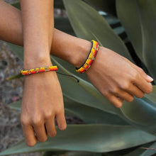 Load image into Gallery viewer, Leather Ombré LOVE Bracelet in Serengeti Sunset
