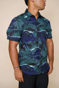 Kamapuua’a Tailored Aloha Shirt in Blue