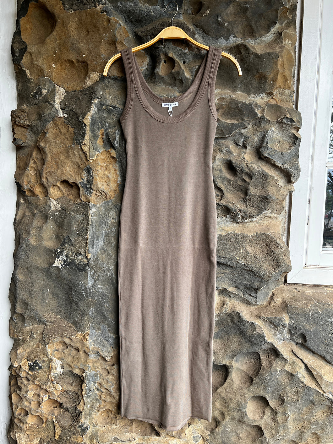 Verona Midi Dress in Dark Chai