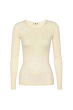 Load image into Gallery viewer, Swoon Long Sleeve Ribbed Top in Bone
