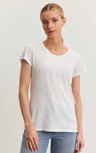 Odelia S/S Crew Neck Tee in White