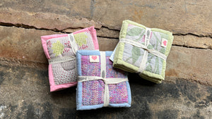 Kantha Coasters Set of 4 in Assorted Patterns