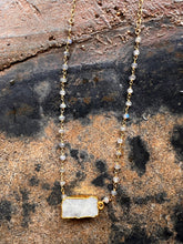 Load image into Gallery viewer, G18 Necklace with Moonstone and Labradorite Rosary Chain
