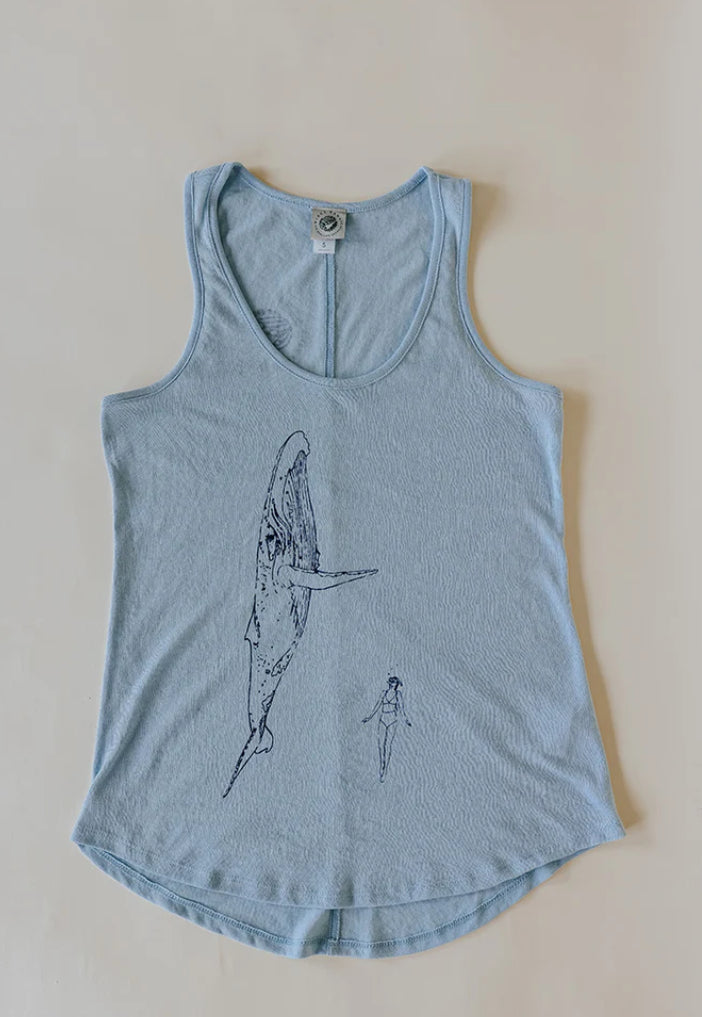 Whale Dance Tank in Stone Blue