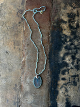 Load image into Gallery viewer, #407 Knotted Agate Necklace with Blue or Brown Stones
