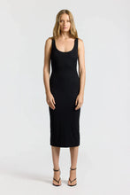 Load image into Gallery viewer, Verona Midi Dress in Navy Cast
