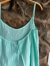 Load image into Gallery viewer, Cotton Cami Tie Back Dress in Aqua
