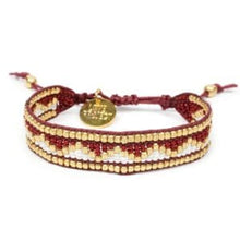 Load image into Gallery viewer, Taj Beaded Bracelet in Red and White
