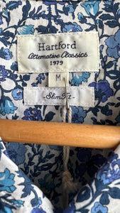 HFM - Woven Short Sleeve Shirt in Blue Floral Liberty of London Print