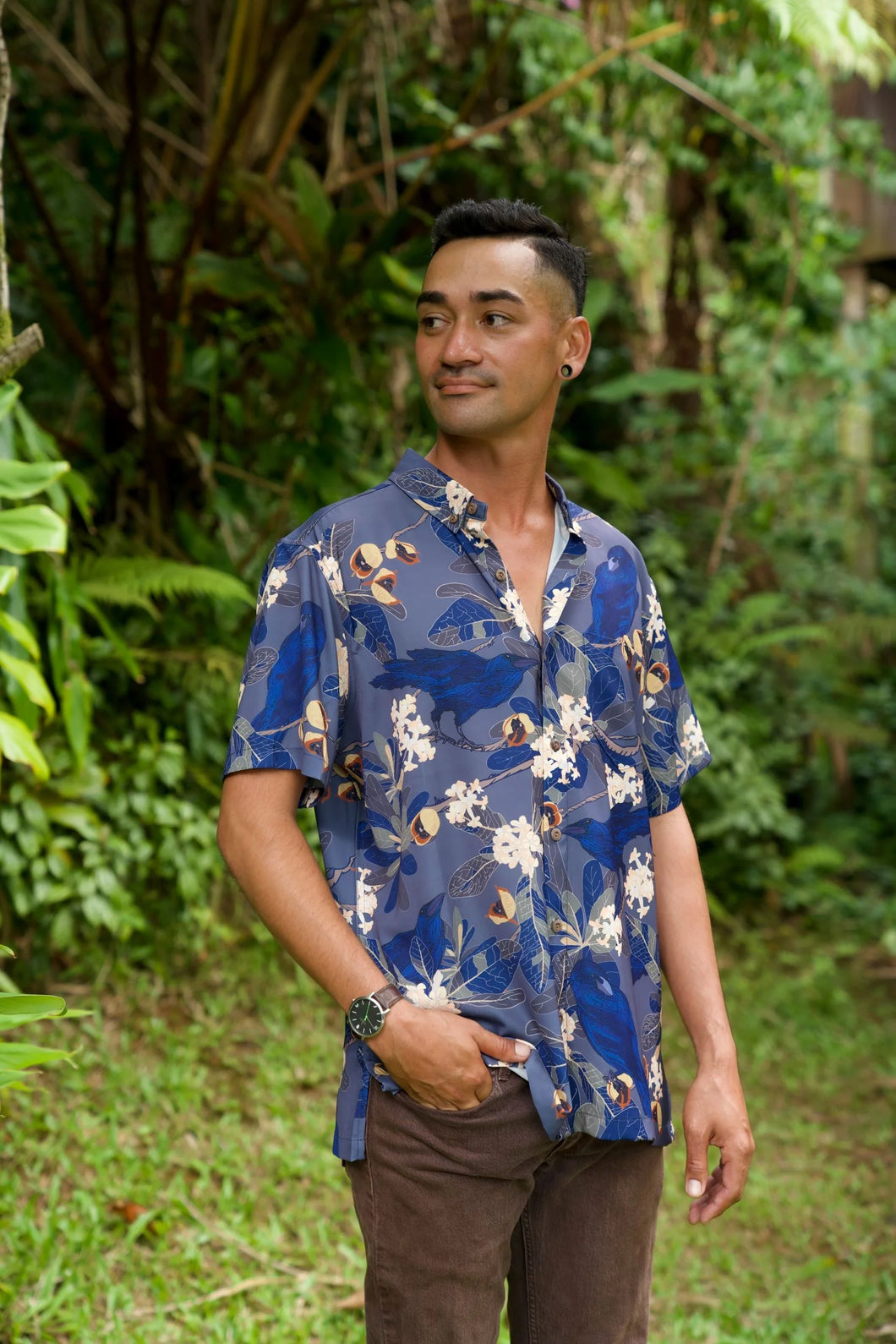 Ho’awa and the ‘Alala Relaxed Iron Free Aloha Shirt