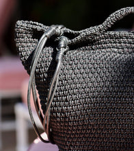 Load image into Gallery viewer, Crochet Basket Bag in Black
