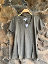 Load image into Gallery viewer, Lilith V Neck Tee in Tarmac

