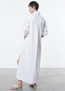 Poplin Shirtdress in White