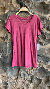 Odelia S/S Crew Neck Tee in Bordo