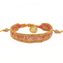 Load image into Gallery viewer, Taj Beaded Bracelet in Pink and Orange
