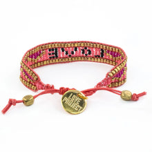 Load image into Gallery viewer, Taj LOVE Bracelet in Pink and Black
