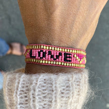 Load image into Gallery viewer, Taj LOVE Bracelet in Pink and Black
