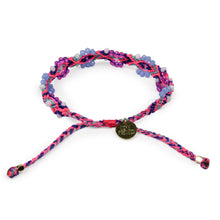 Load image into Gallery viewer, Bali Friendship Lei Bracelet in Pink and Sky Blue
