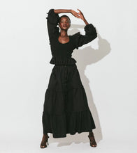 Load image into Gallery viewer, Ursula Ankle Skirt in Black
