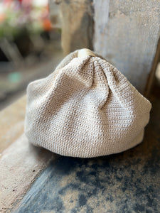 Nia Crochet Handbag in Ivory