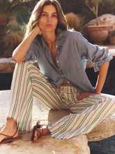 Load image into Gallery viewer, Joseph Pant in Blue Moss Stripe
