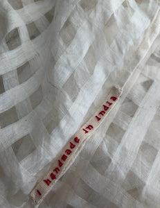 Péro Gingham Cotton Silk Lace Dress
